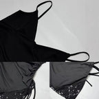 Damen Minikleid mit raffinierten Rüschendetails und verführerischem Spitzenansatz R&B