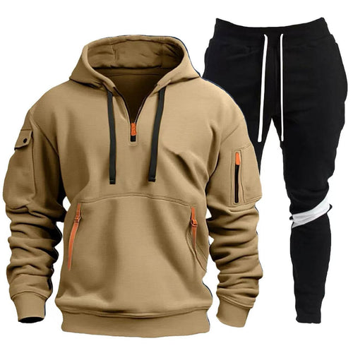 Herren Sportliche Hoodie- und Jogginghosen Kombination R&B