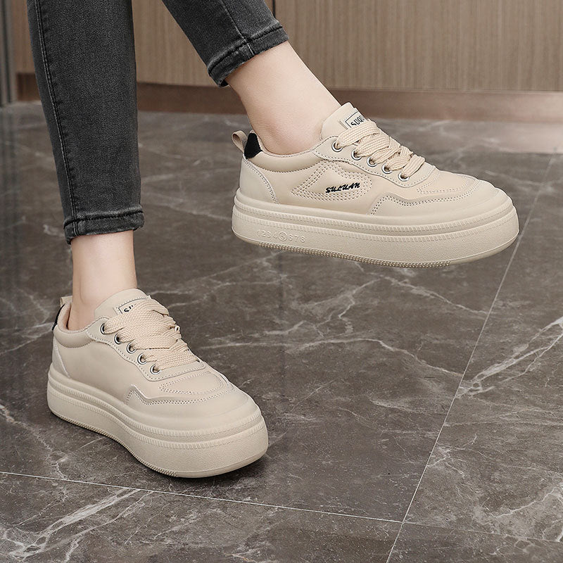 Damen modische Plateau Sneakers mit atmungsaktivem Obermaterial und dämpfendem Fußbett R&B