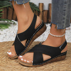 Damen bequeme Sandalen mit durchbrochenem Design R&B