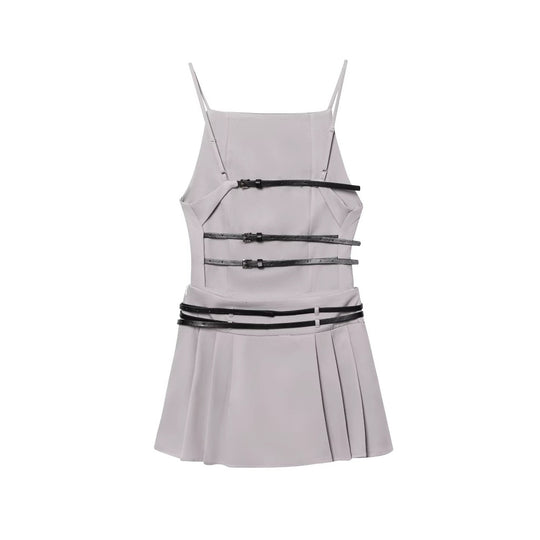 Damen Top mit elegantem Plissee-Design und modischem Gürtel R&B