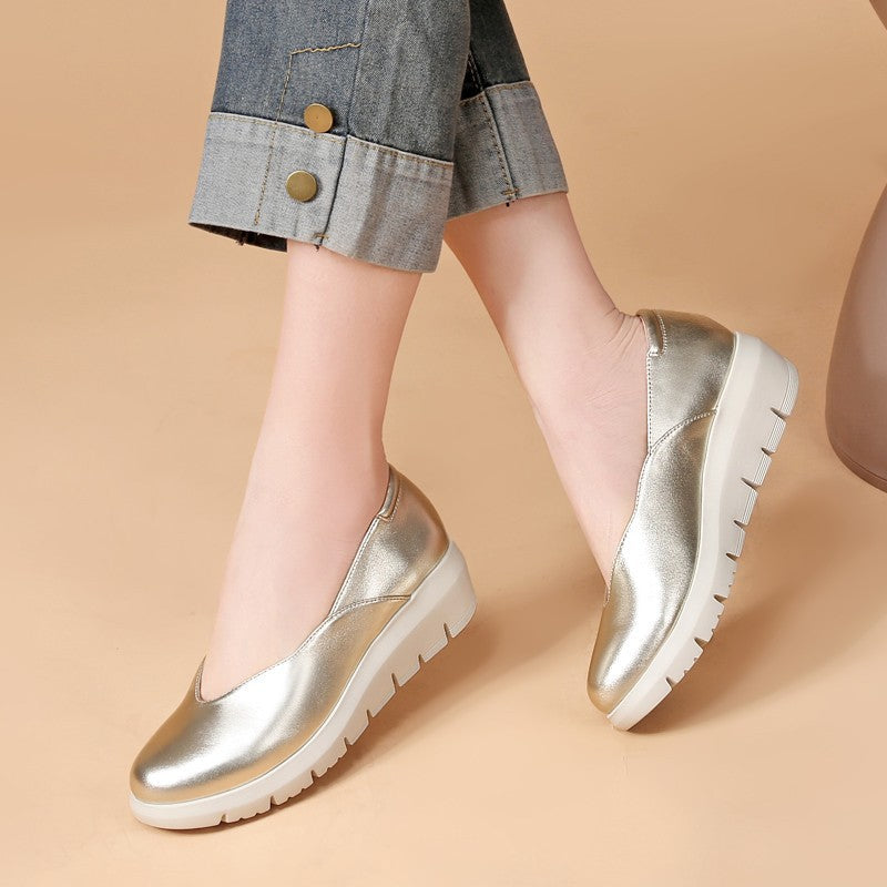 Damen Bequeme Wedgeslipper mit gepolstertem Innensohle und rutschfester Sohle R&B