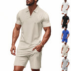 Herren elegantes Freizeit-Set mit zeitgenössischem Design und atmungsaktiver Baumwolle R&B