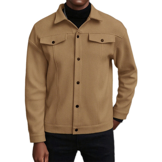 Herren lässige Übergangsjacke mit praktischen Taschen und modernem Kragen R&B