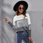 Damen Grobstrickpullover mit modernem Streifendesign und komfortablem Schnitt R&B