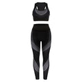 Damen sportliches Trainingsset mit Hochleistungs-BH und figurbetonten Leggings R&B