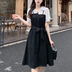 Damen Hemdblusenkleid mit tailliertem Schnitt und Knopf-Details
