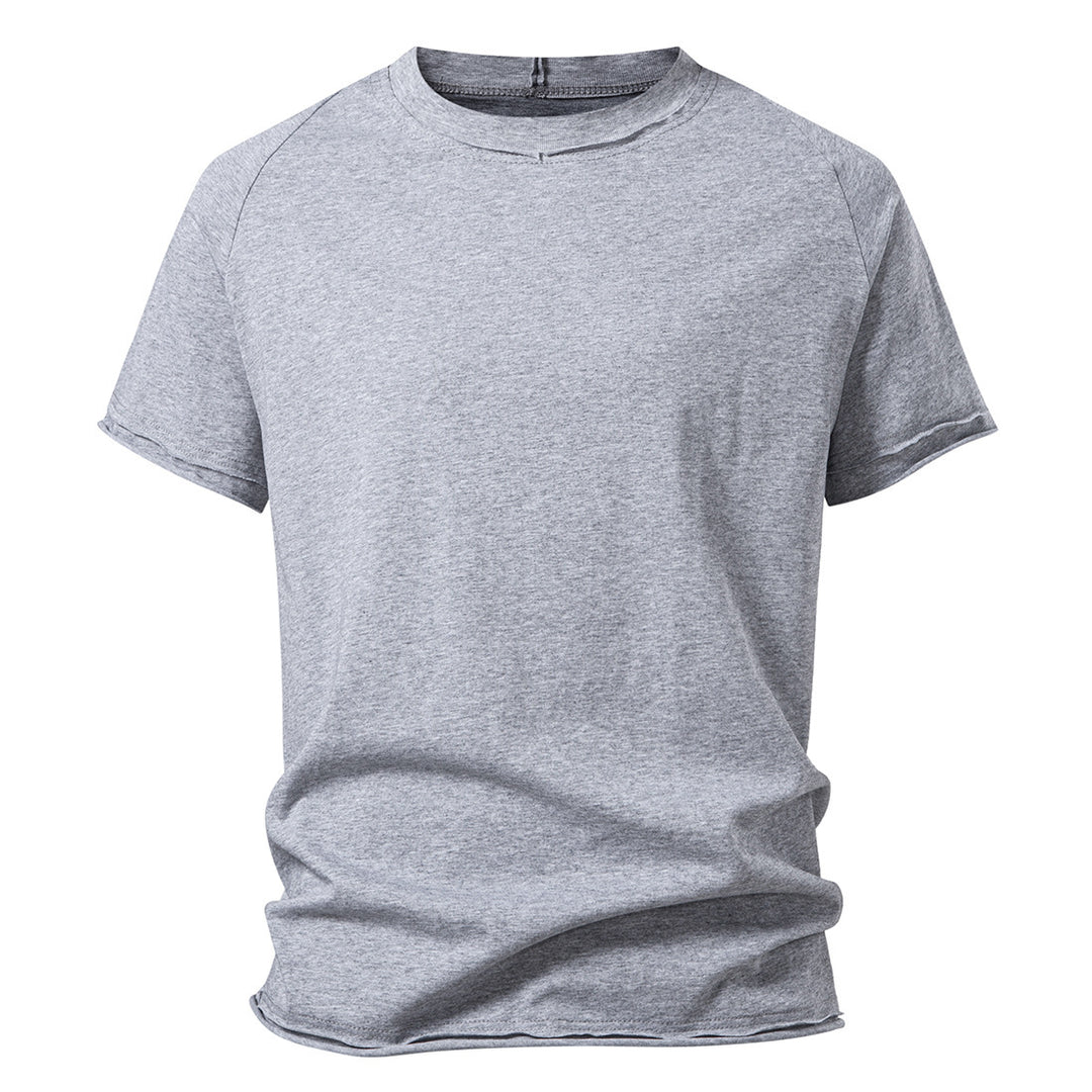 Herren lässiges Kurzarmshirt mit modischem Schnitt und atmungsaktiver Baumwolle R&B