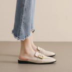 Damen Mokassin-Sandalen mit elegantem Schnallenakzent