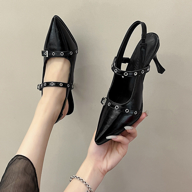 Damen eleganter Slingback-Pumps mit modischen Stilelementen R&B