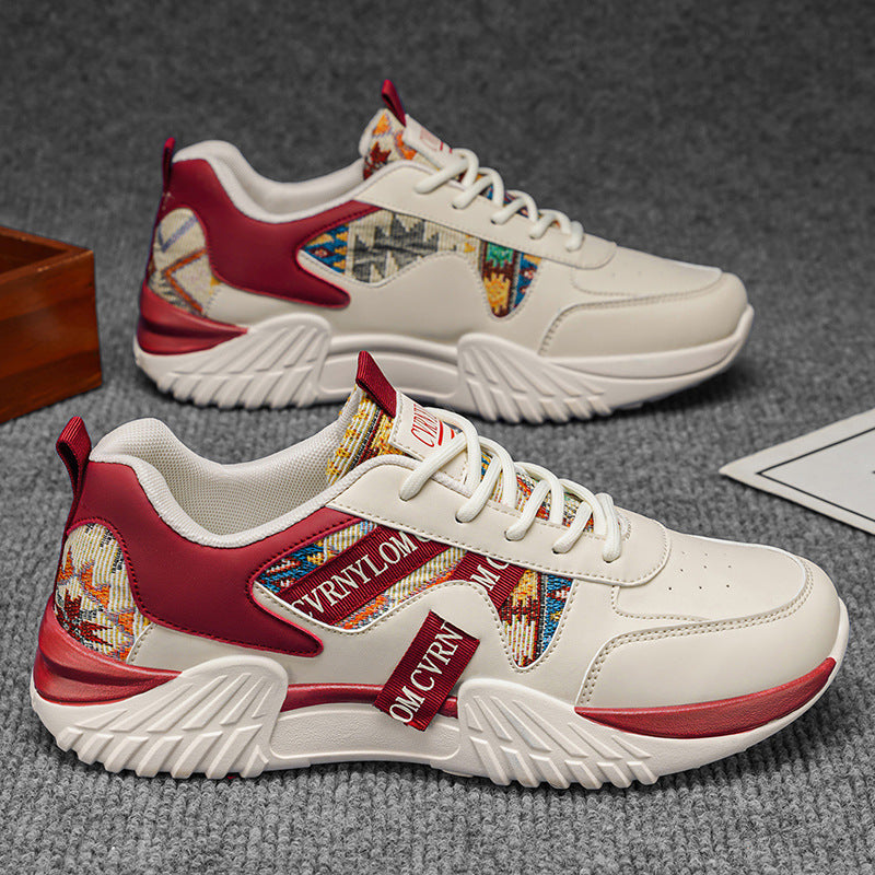Damen Modische Sneakers mit Ethno-Muster und verstärkter Sohle R&B