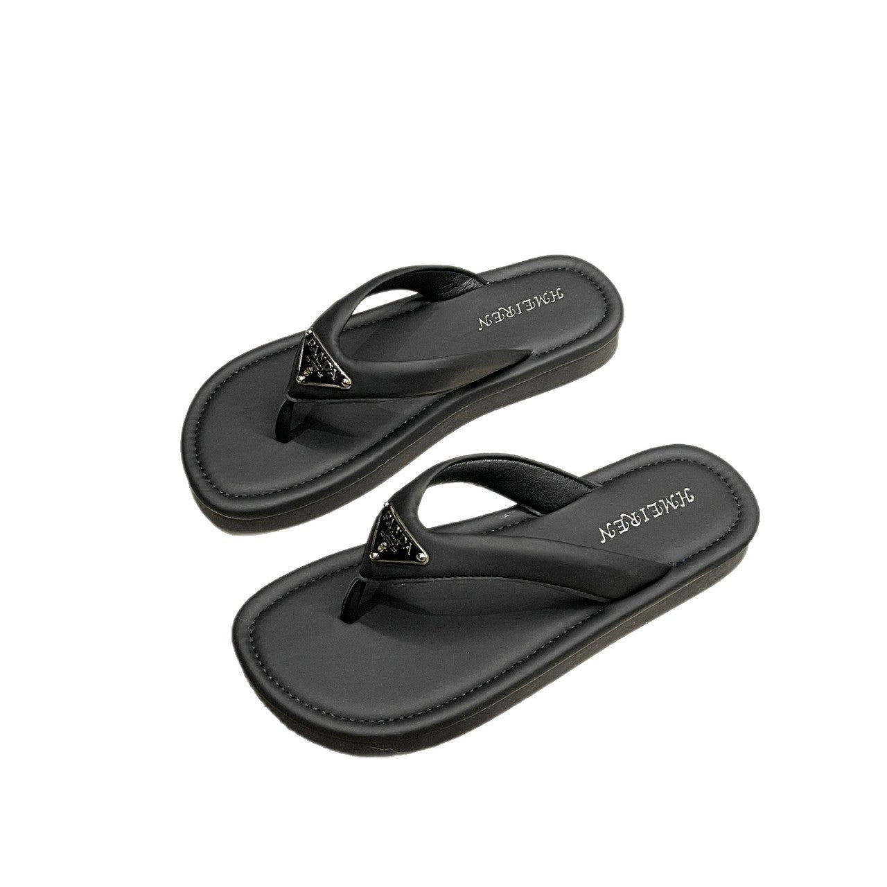 Damen Elegante Flip-Flops mit dekorativem Riemendesign und rutschfester Sohle EB