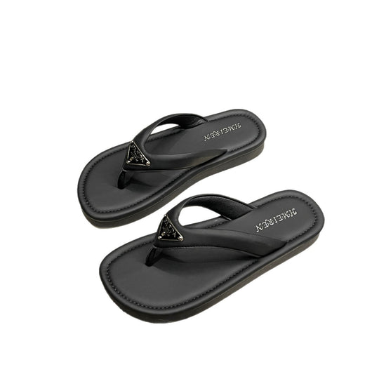 Damen Elegante Flip-Flops mit dekorativem Riemendesign und rutschfester Sohle R&B