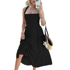 Damen Maxikleid mit sommerlichem Schnitt und süßen Spaghettiträgern R&B