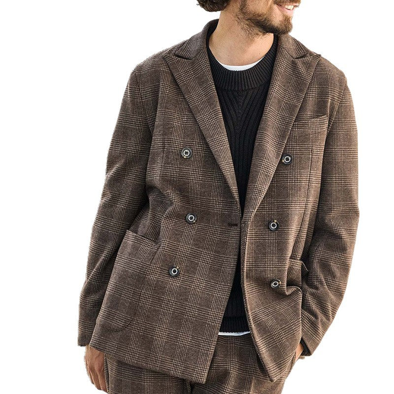 Herren elegante Doppelreiher-Jacke