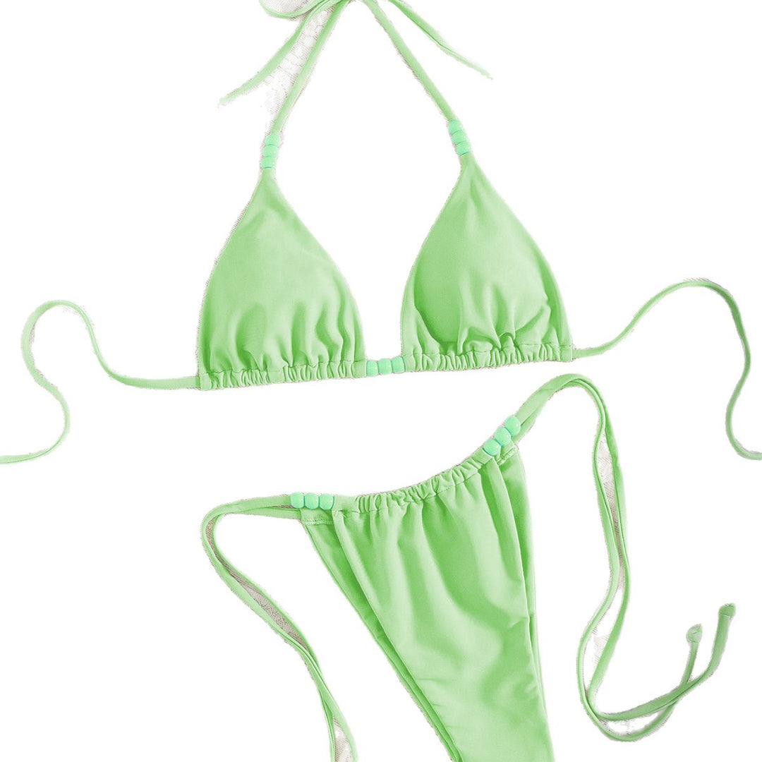 Damen Triangel-Bikini mit bunten Perlen-Design R&B