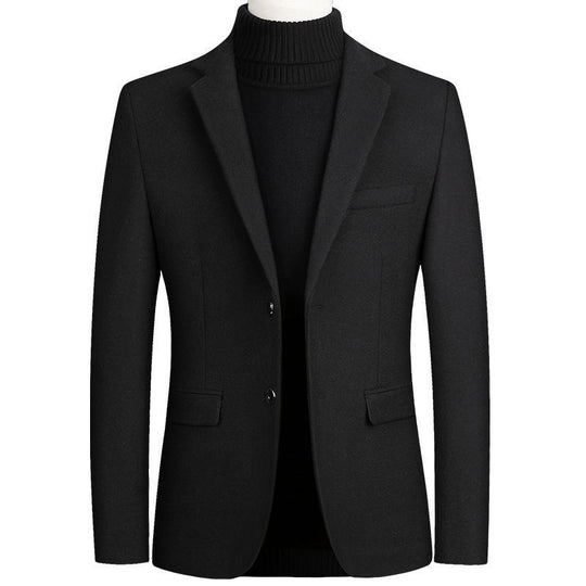 Herren eleganter Wollblazer im klassischen Schnitt mit feiner Textur R&B