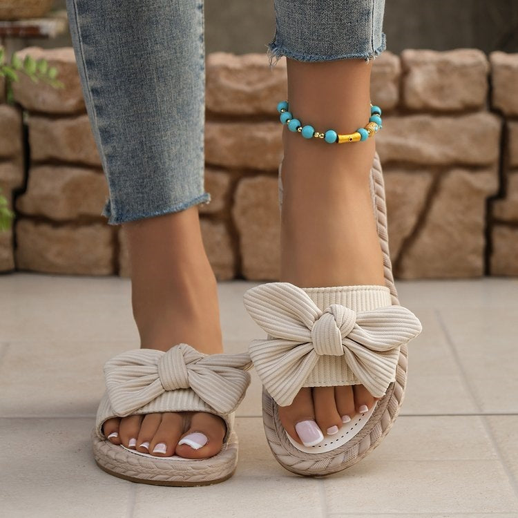 Damen modische Espadrilles mit dekorativem Schleifen-Detail R&B