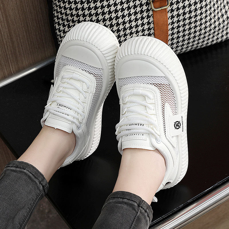 Damen Sportliche Sneaker mit atmungsaktiver Mesh-Oberfläche und verstärkter Sohle R&B