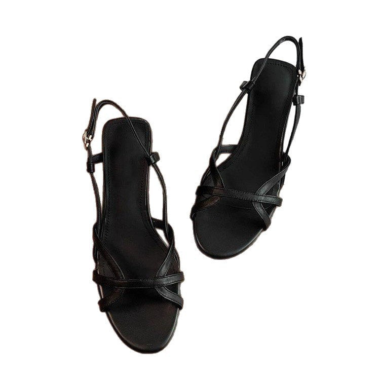 Damen elegante Sling-Pantoletten mit modischem Riemen und komfortabler Sohle R&B