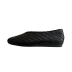 Damen Ballerinas aus hochwertigem geflochtenem Leder mit rutschfester Sohle R&B
