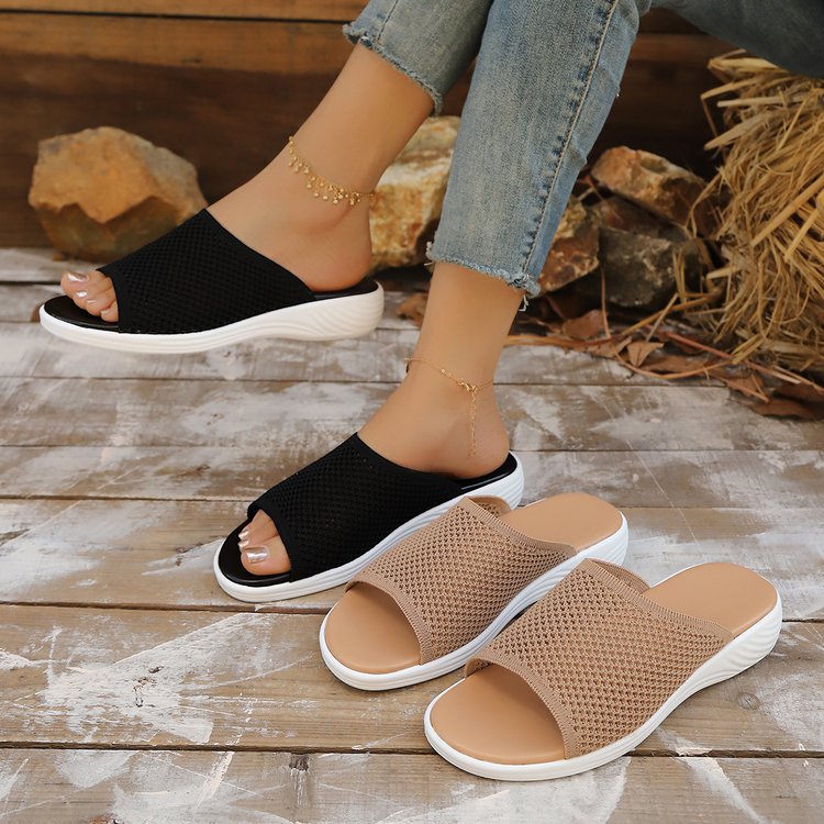 Damen Wellness-Sandalen mit atmungsaktivem Mesh-Obermaterial und rutschfester Sohle R&B