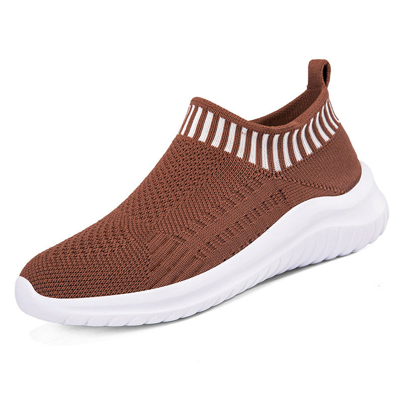 Damen Sportliche Slip-On Sneakers mit atmungsaktivem Strickoberteil R&B 1774575816