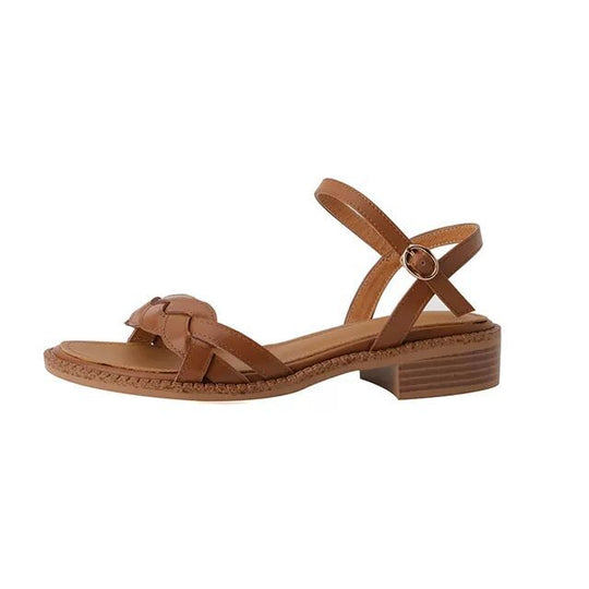 Damen Riemchen-Sandalen mit geflochtenem Design und komfortabler Sohle R&B
