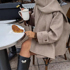 Damen modische Freizeitjacke aus hochwertigen Materialien mit praktischem Revers R&B