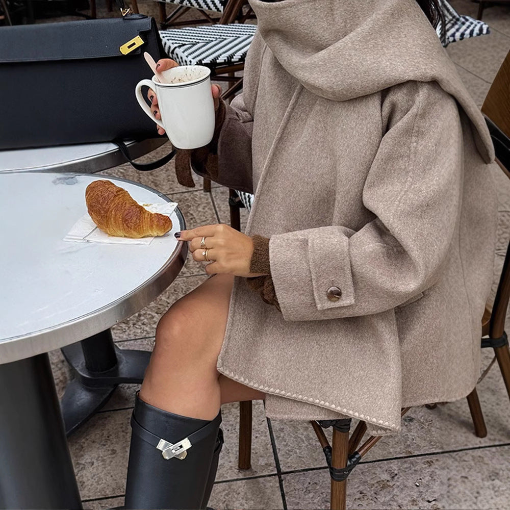 Damen modische Freizeitjacke aus hochwertigen Materialien mit praktischem Revers R&B