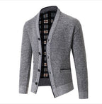 Herren Strickjacke kariert elegant