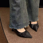 Damen Elegante Slingpumps mit asymmetrischem Detail und schmalem Absatz R&B