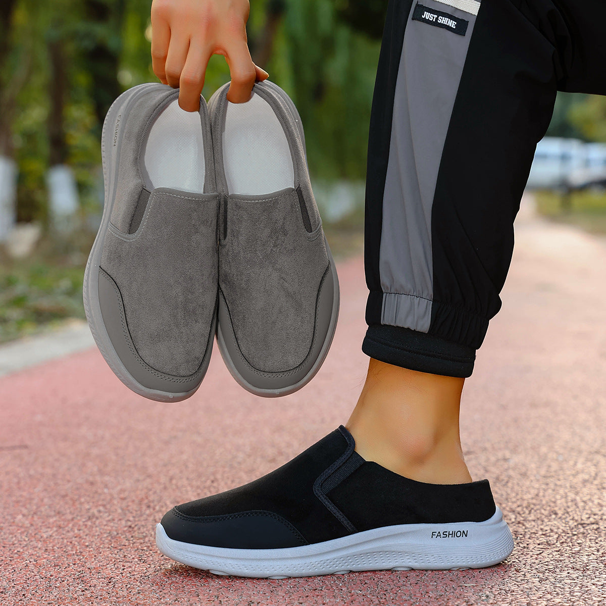 Damen Bequeme Freizeit-Slipper aus hochwertigem Velours R&B