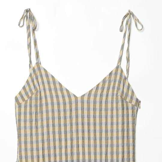Damen Sommerkleid mit fließenden Volants und V-Ausschnitt R&B