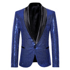 Herren eleganter Pailletten Blazer im modernen Schnitt R&B