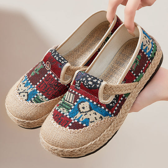 Damen Bequeme Textil-Slipper mit einzigartigem Design R&B