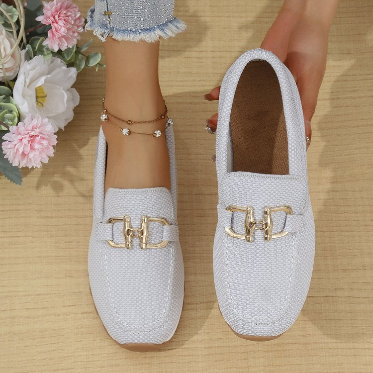Damen Atmungsaktive Slip-On Loafers mit modischem Netzdesign R&B