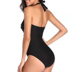 Damen Hochwertiger Figurschmeichelnder Badeanzug mit eleganten Rüschendetails R&B