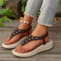Damen R&B-Sandalen mit floralem Detail und gepolsterter Sohle R&B