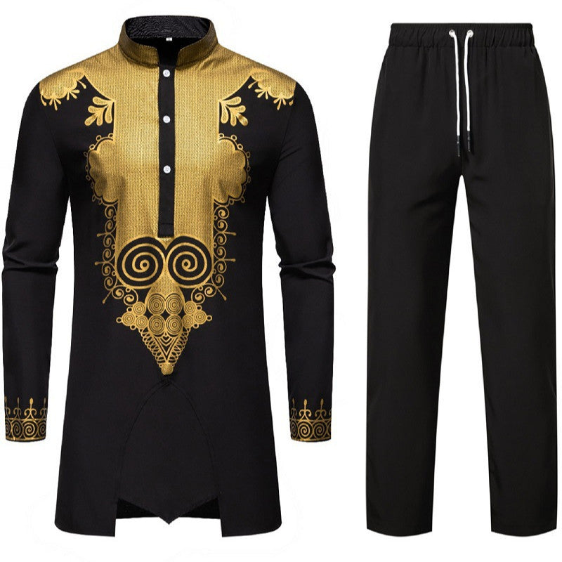 Herren elegantes Kombi-Outfit mit dekorativen Verzierungen