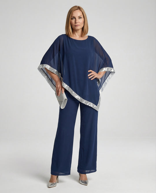 Damen Zweiteiler Set Abend Palazzohose