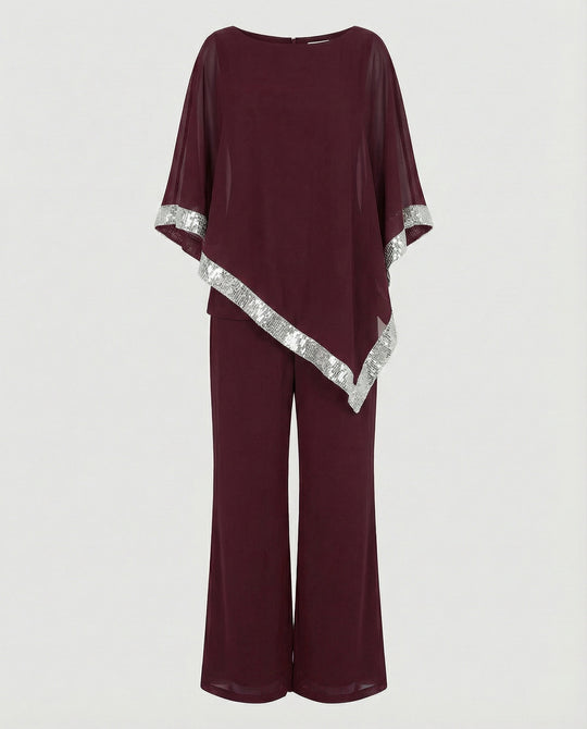 Damen Zweiteiler Set Abend Palazzohose
