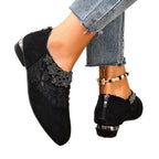 Damen Elegante und filigrane Ballerinas mit floralen Details R&B