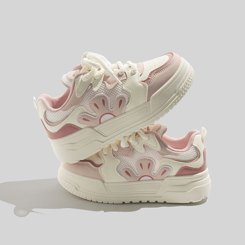 Damen Sportliche Sneakers mit floralem Design und atmungsaktiver Mesh-Oberfläche R&B