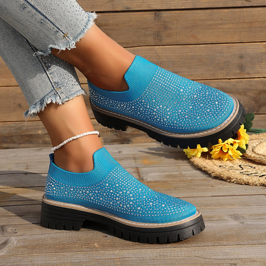 Damen Glitzernde Slip-On Sneakers mit verstärkter Sohle R&B