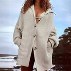Damen Strickjacke mit eleganter Knopfakzentuierung und lässigem Schnitt R&B