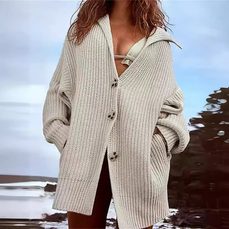 Damen Strickjacke mit eleganter Knopfakzentuierung und lässigem Schnitt R&B