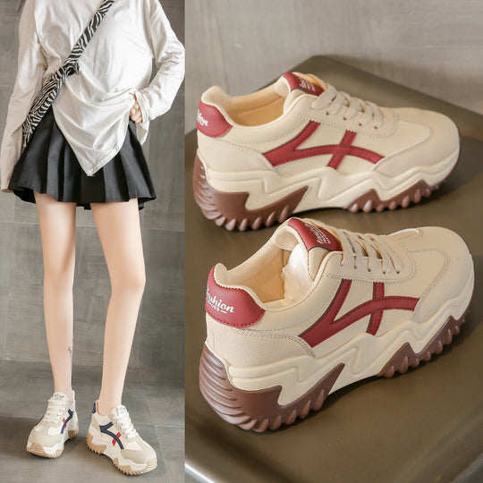 Damen sportliche Chunky Sneakers mit dämpfendem Sohlenprofil R&B