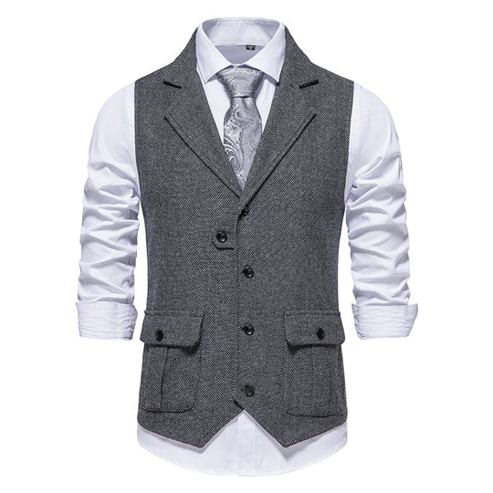 Herren Weste im klassischen Herringbone-Design R&B