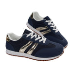 Damen Sportliche Sneakers mit metallischen Akzenten R&B